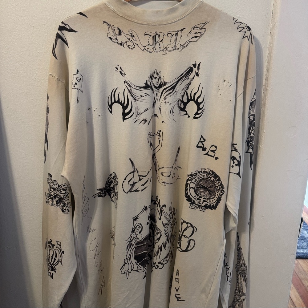 balenciaga tattoo shirt